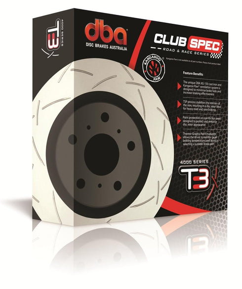 DBA 4000 T3 Slotted Brake Front Rotors 12+ Jeep GC/ Durango SRT