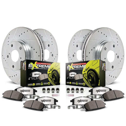 Jeep GC / Durango SRT 1 PIECE ROTOR SET UP Front & Rear Z26 Street Warrior Brake Kit