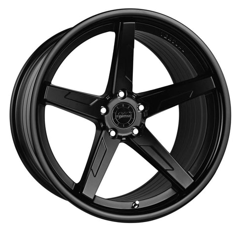 Vertini 1.7 LIGHT WEIGHT Satin Black / Black Gloss Lip Widebody Chargers / Challengers 20x12