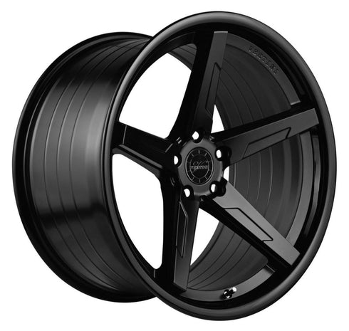 Vertini 1.7 LIGHT WEIGHT Satin Black / Black Gloss Lip Widebody Chargers / Challengers 20x12